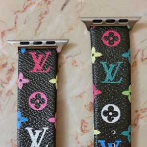 Inspired Luxury Apple Watch LEATHER BAND Fits 42MM 44MM 45MM